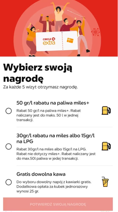 [Circle K] Paliwa premium Miles+ od 5,53 zł/l (95, 98, Diesel) z kuponem w aplikacji