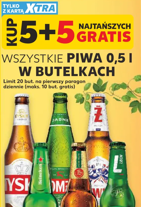 Wszystkie piwa w Butelce 5+5 gratis