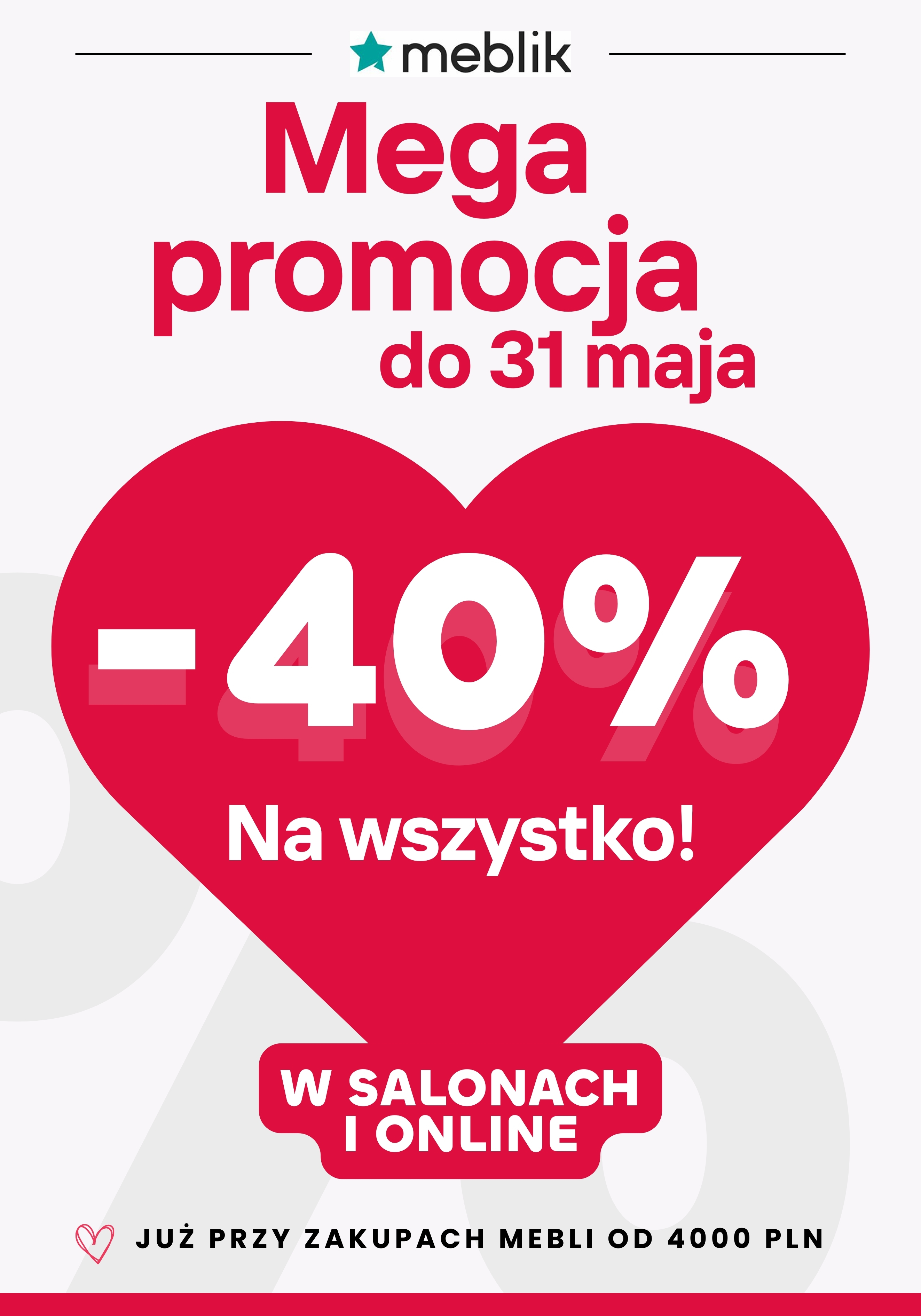 Meblik - 40% na wszystko