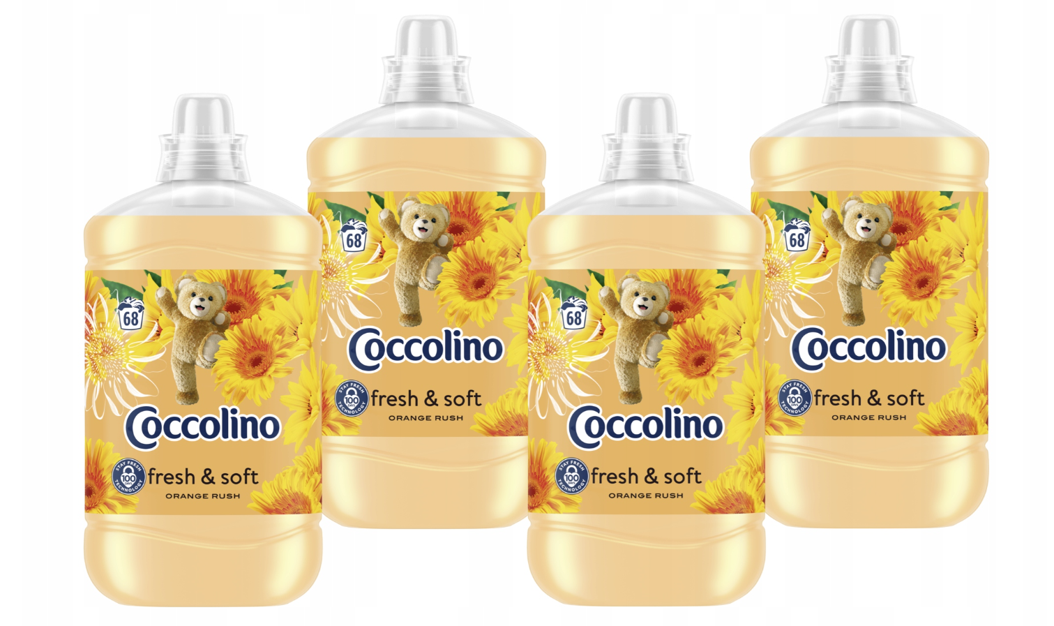 [Allegro] Płyn do płukania tkanin 4x1,7L - Coccolino Creations Orange Rush