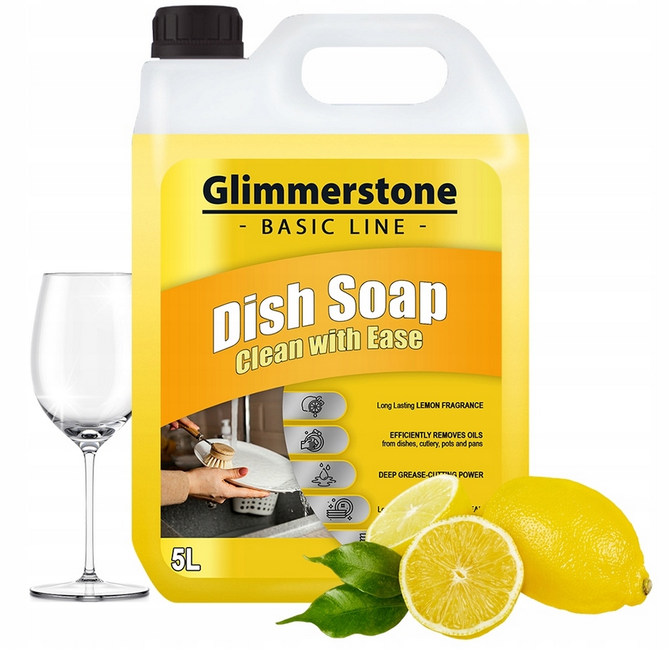 Płyn do mycia naczyń Glimmerstone cytrynowy lemon 5 litrów
