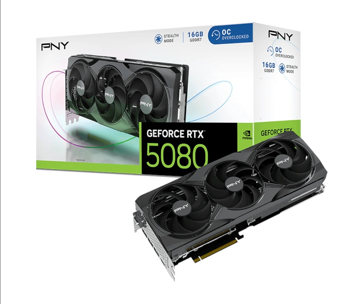 Karta graficzna PNY GeForce RTX 5080 OC Triple Fan 16GB GDDR7 DLSS4 + Arc Raiders