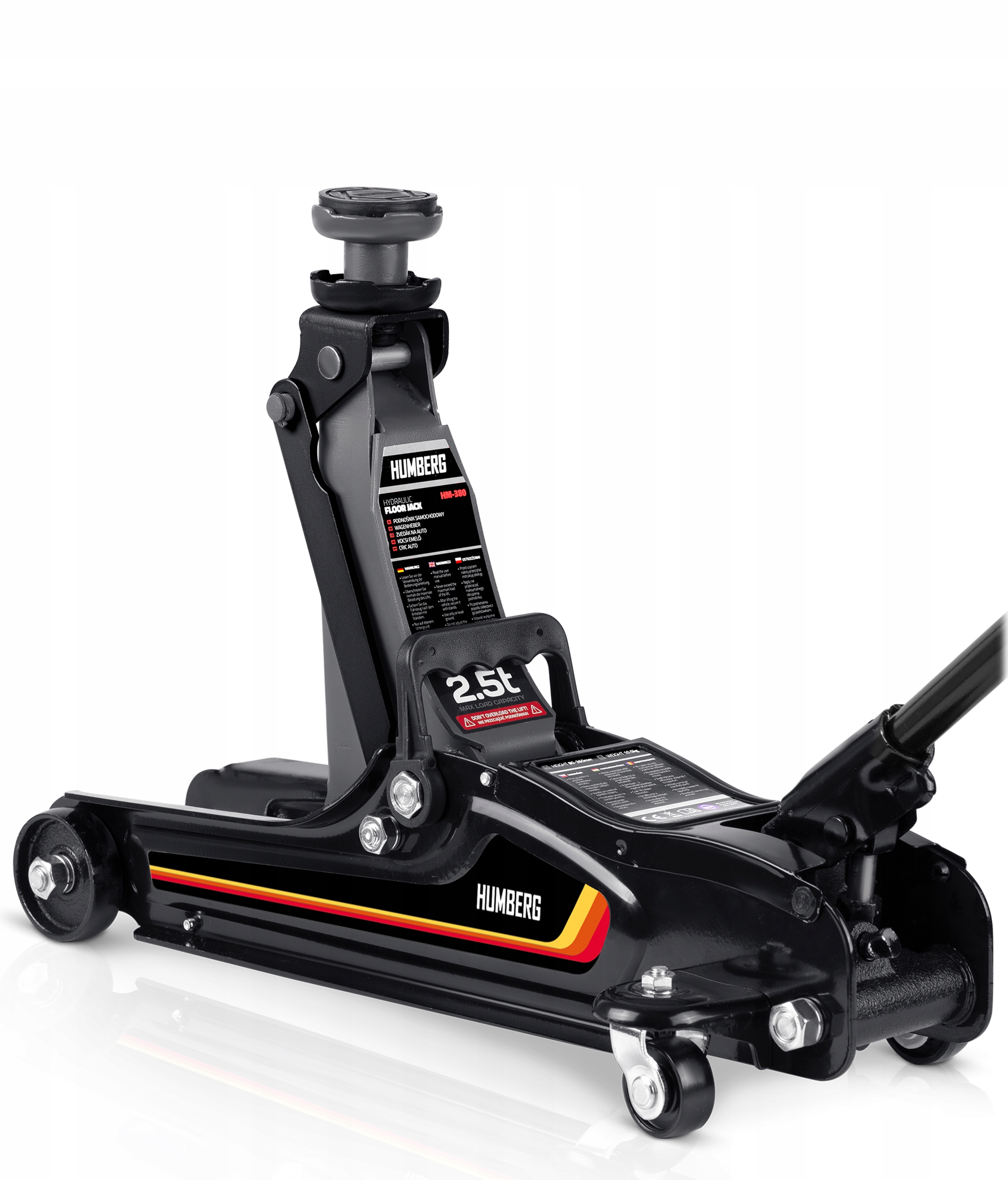 Podnośnik samochodowy hydrauliczny 2,5T 80-360mm Humberg HM-380 (lewarek, żaba)