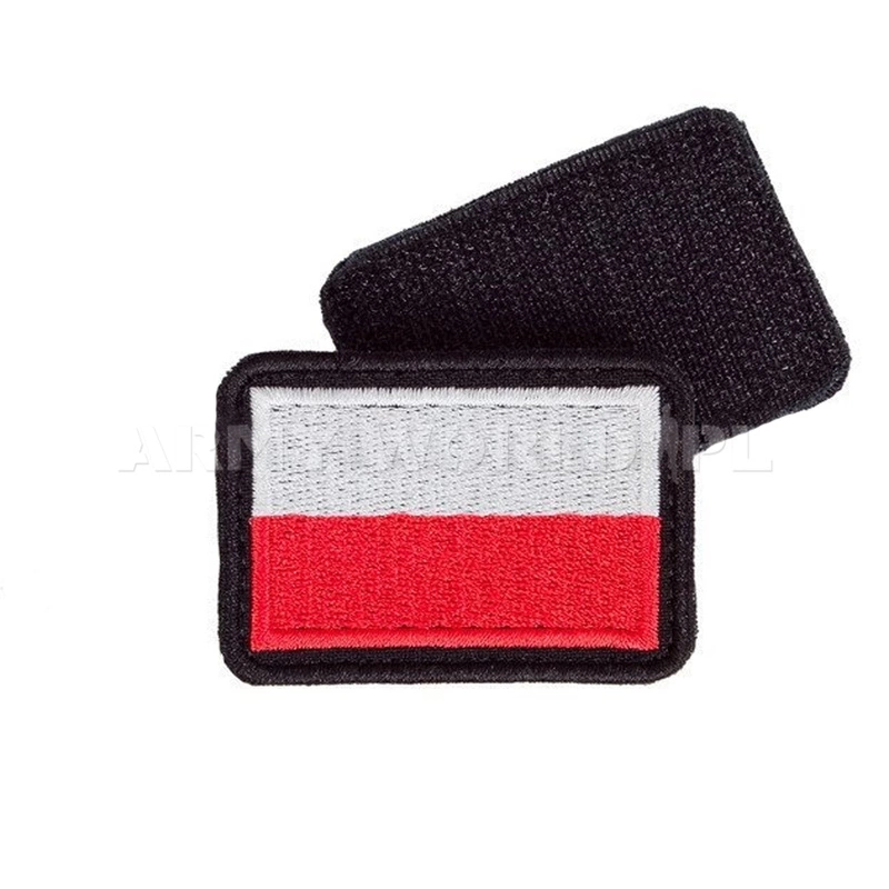Emblemat Flaga Polska Komplet 2 szt. Biało Czerwone