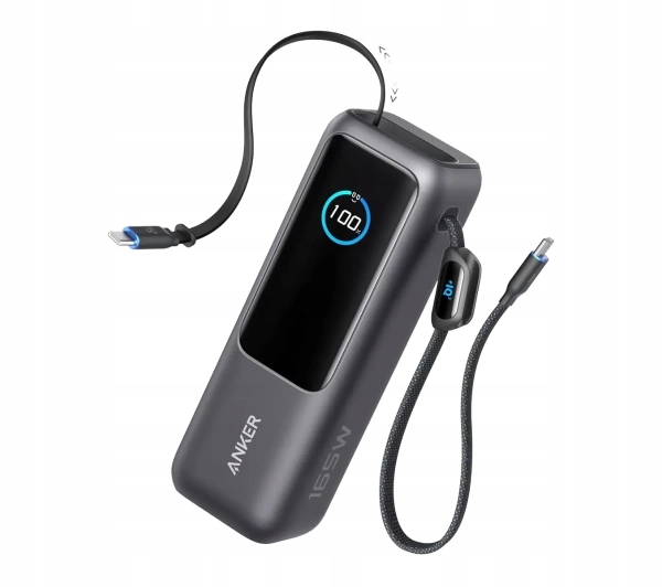 Powerbank Anker Ultra-Fast 25000mAh 165W wbudowany kabel USB-C czarny