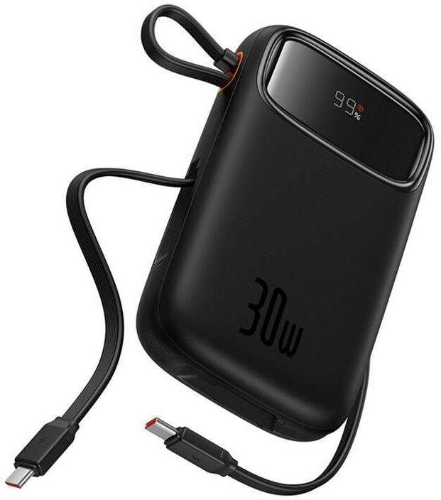 Powerbank Baseus QPow 2 10000mAh 30W z 2 wbudowanymi kablami USB-C