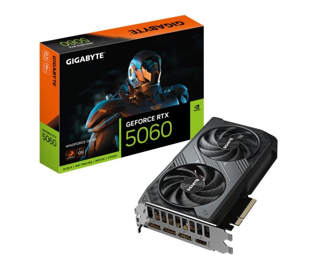 Karta Graficzna Gigabyte GeForce RTX 5060 Windforce OC 8GB GDDR7 DLSS4
