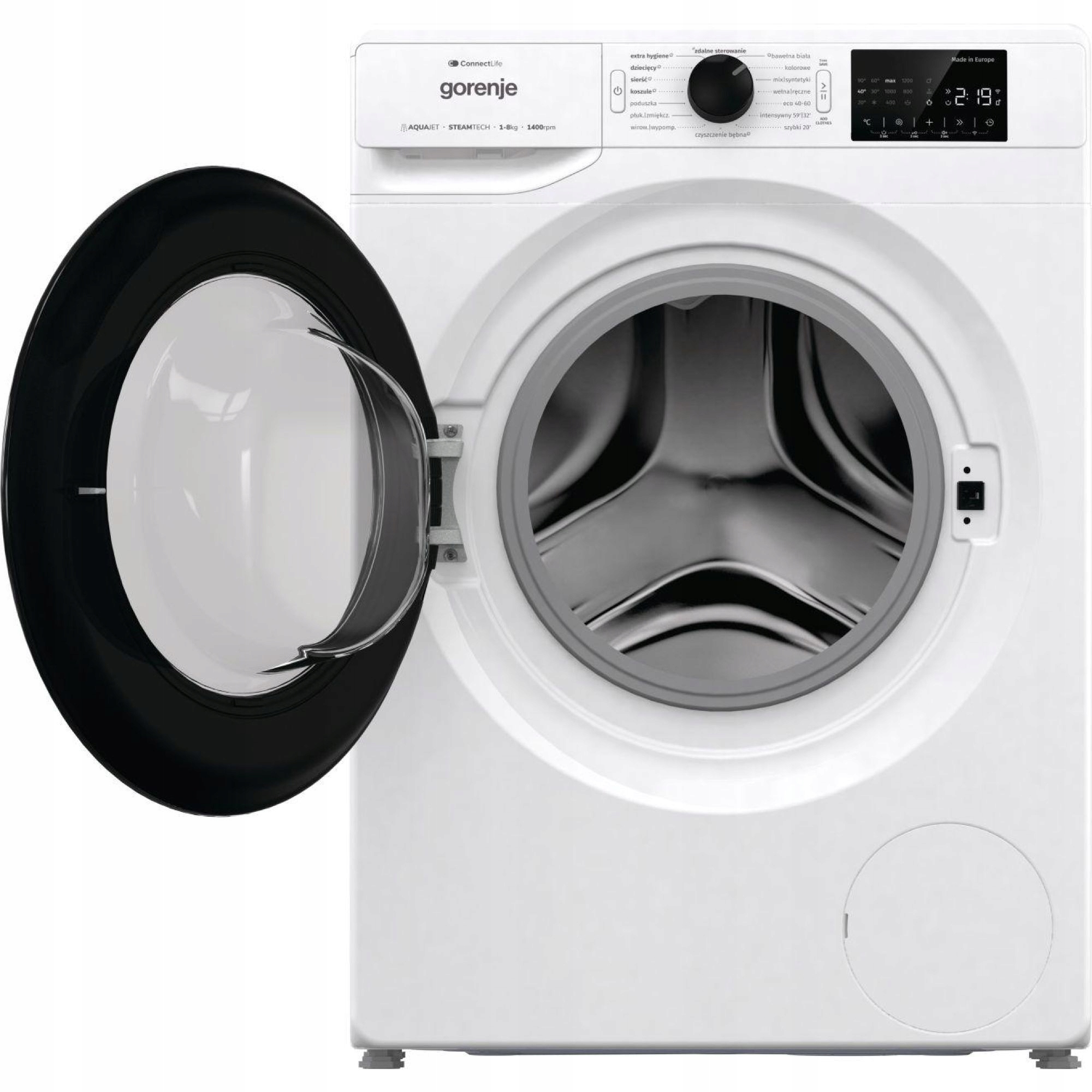 Pralka Gorenje WPNEI84SASWIFI/PL SteamTech JetWash Slim 8kg