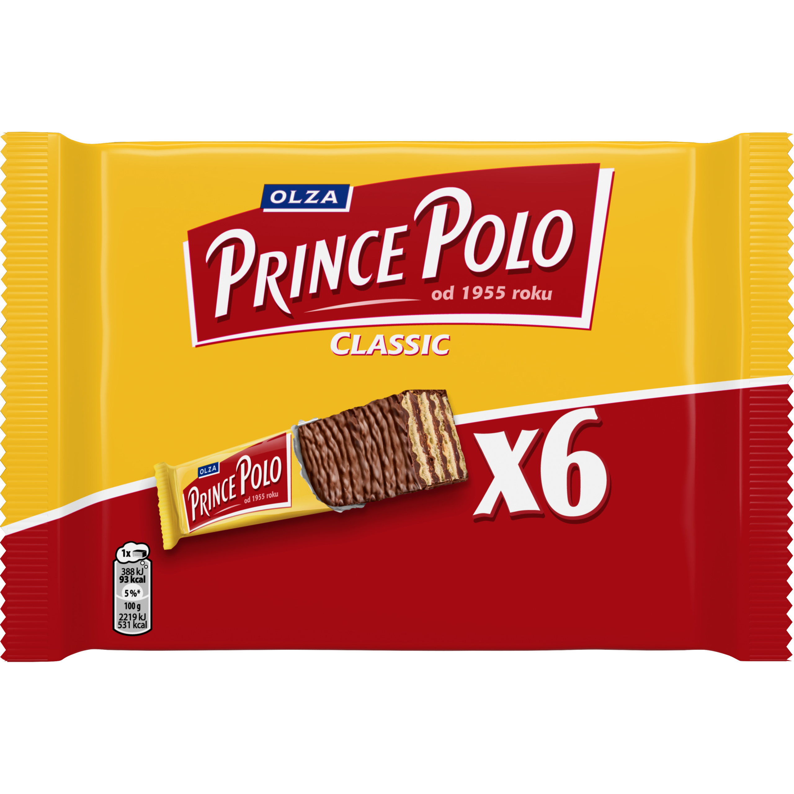 Wafelki Prince Polo Classic 6x17,5 g (data ważności 07.06.26)