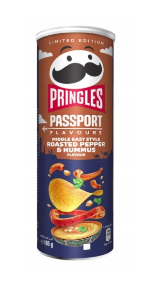 PRINGLES Chipsy o smaku papryki i humusu PASSPORT Pepper & Hummus 165g