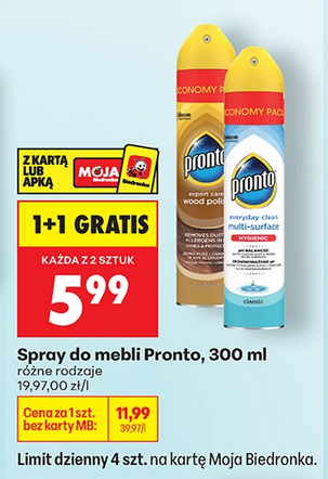 Spray do mebli PRONTO, 300 ML (1+1 GRATiS)