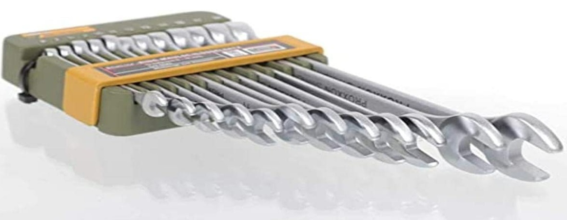 Proxxon 23820 Zestaw Kluczy Płasko-Oczkowych, Srebrny, 6-19mm, 12-Częściowy