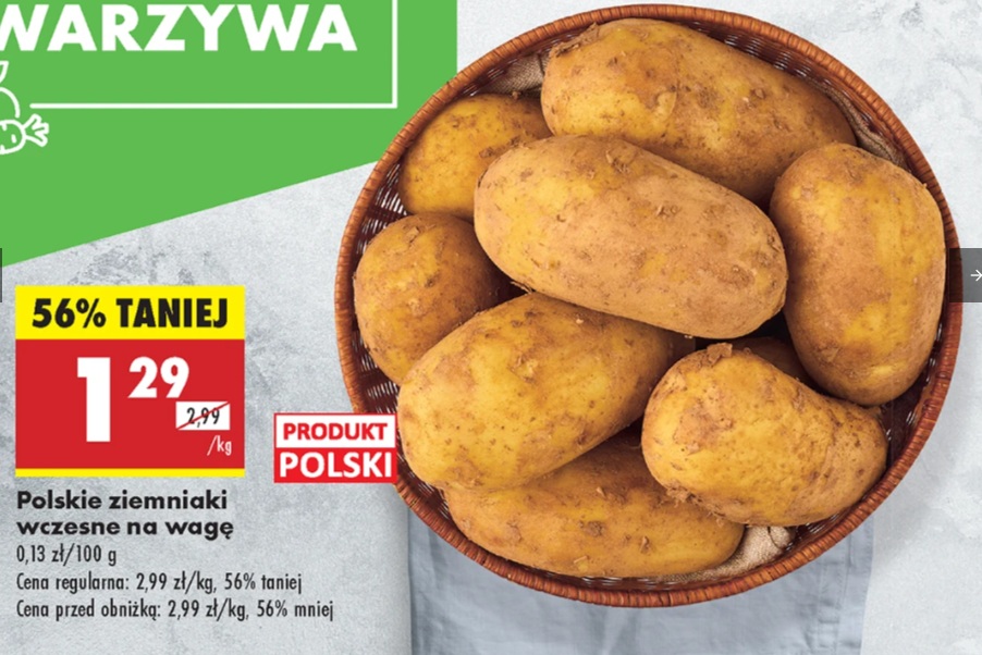Ziemniaki wczesne na wagę