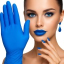 Rękawiczki nitrylowe niebieskie rozmiar S