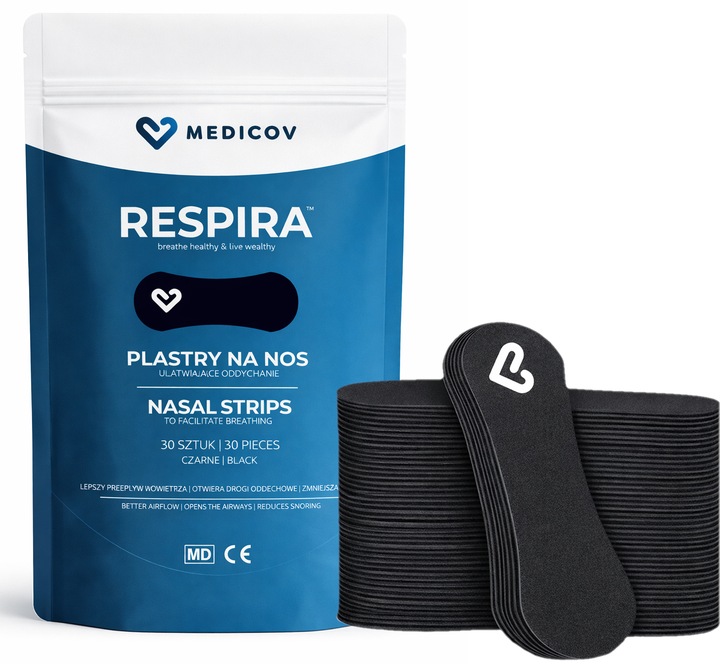 Plastry na nos na chrapanie czarne 30 szt.