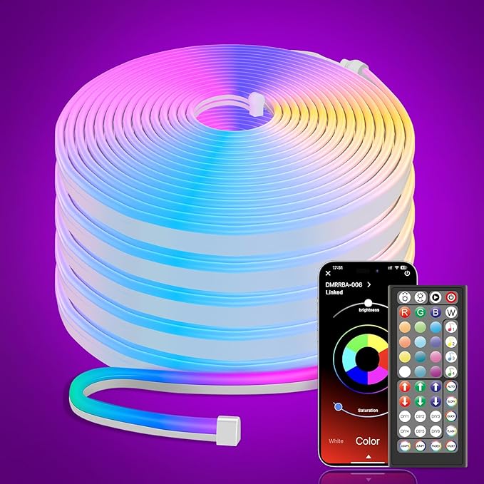 Taśma LED Neon RGB 10 m z aplikacją i pilotem