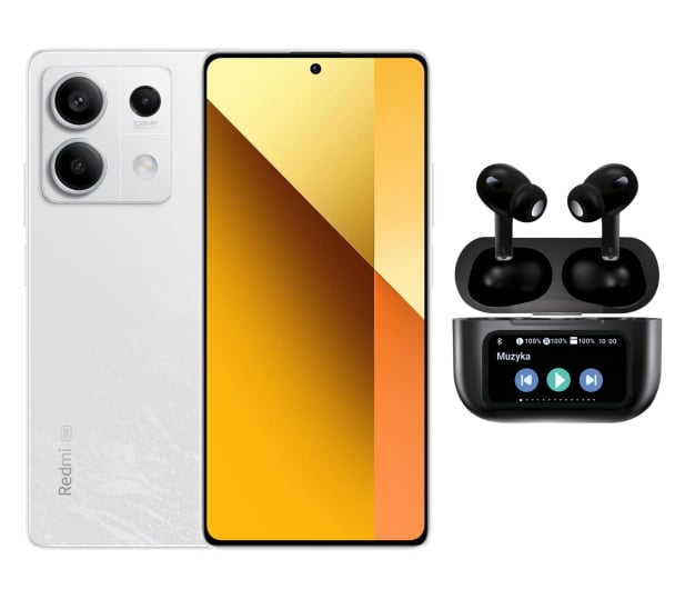 Smartfon Xiaomi Redmi Note 13 5G 8/256GB Arctic White + Smart Buds Pro (Bateria 5000 mAh / AMOLED 120 Hz)