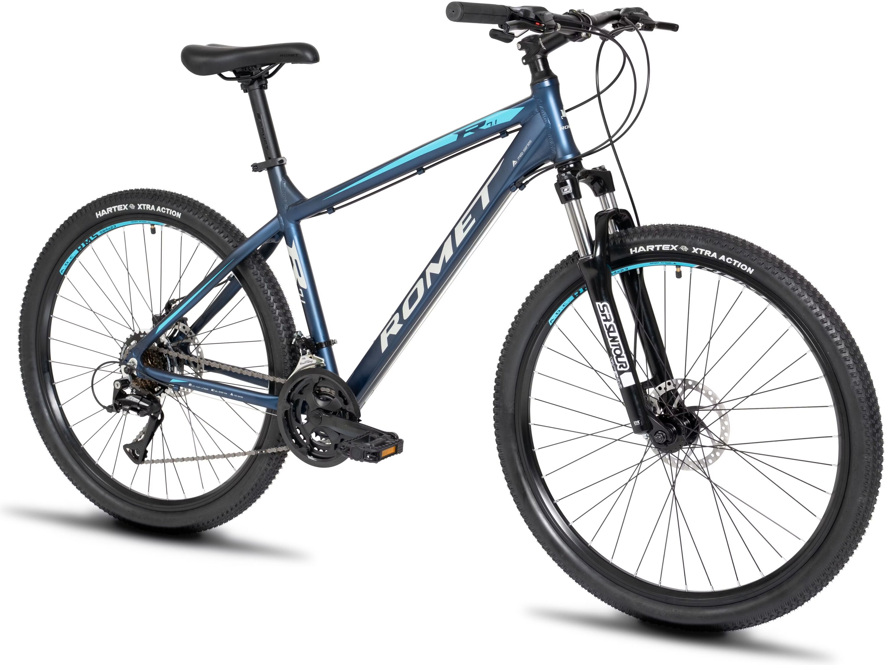 Rower górski MTB ROMET Rambler R7.1 D U19 27.5 cala Granatowy