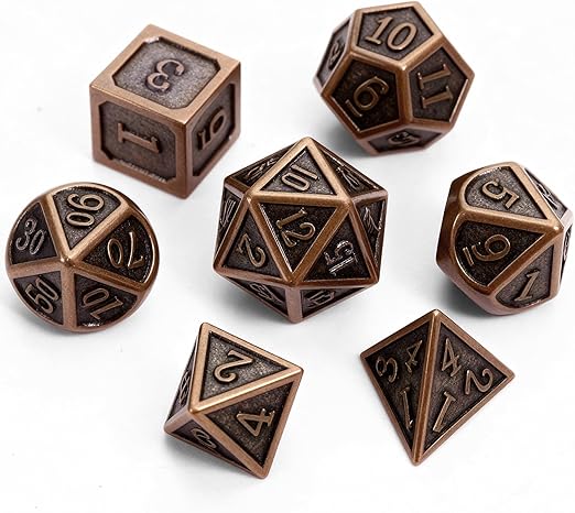 Metalowe kostki do gry