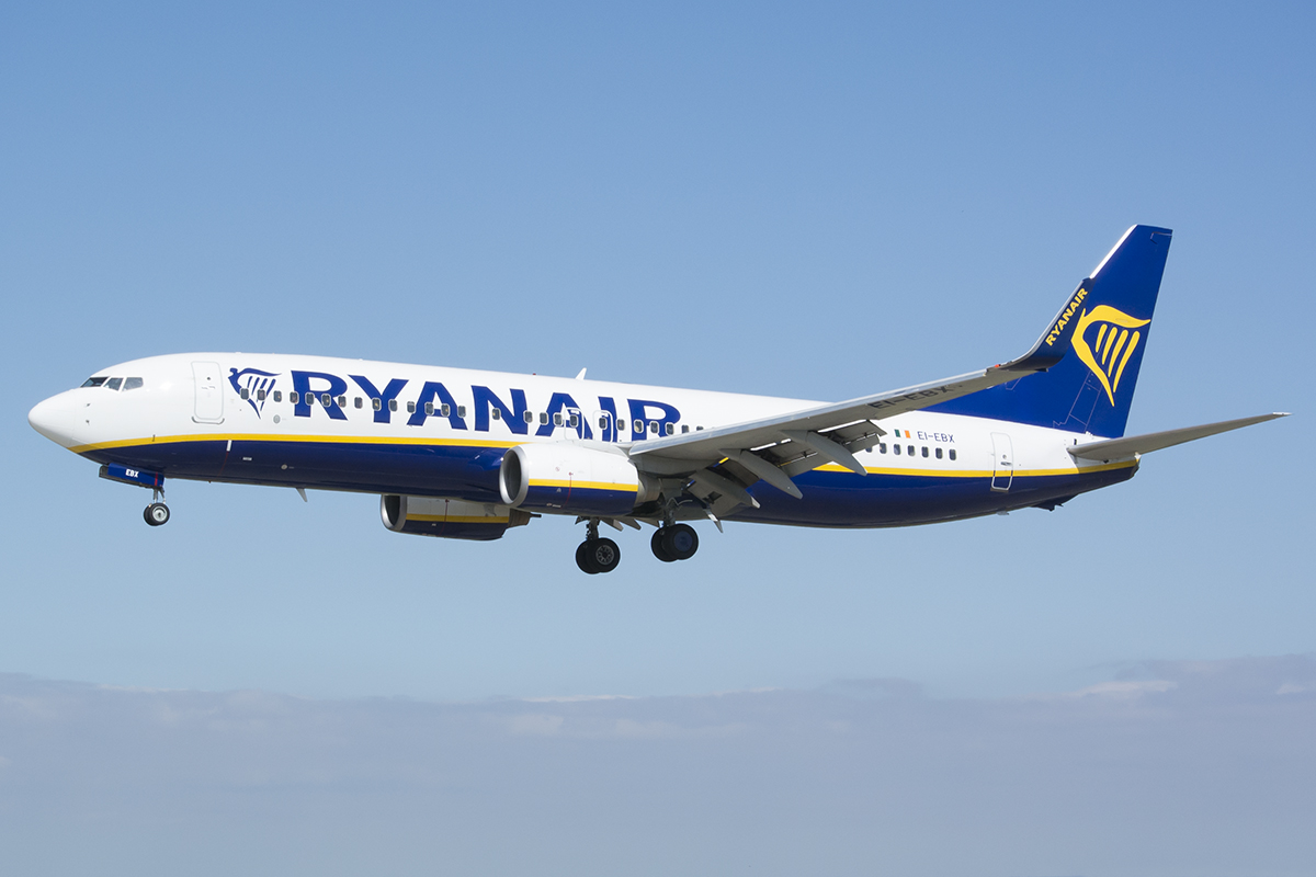 RYANAIR błyskawiczna wyprzedaż - loty od 63,47 zł