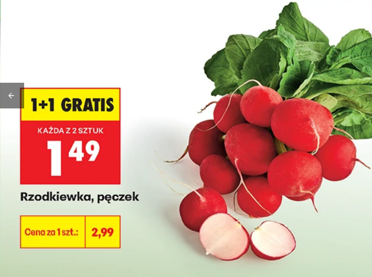 Rzodkiewka, pęczek (1+1 GRATiS)