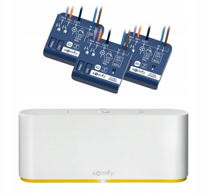 Zestaw Somfy smart home do zarządzania oświetleniem