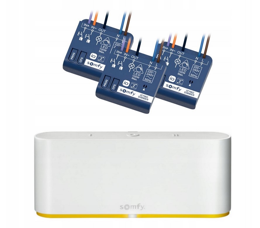 Zestaw Somfy smart home do zarządzania oświetleniem