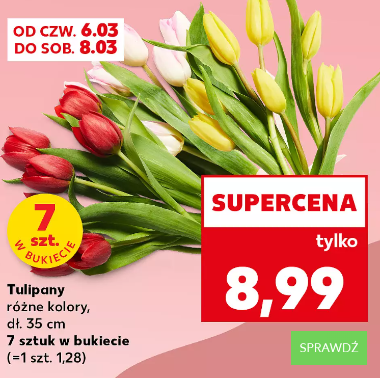 Tulipany w kauflandzie na dzień kobiet