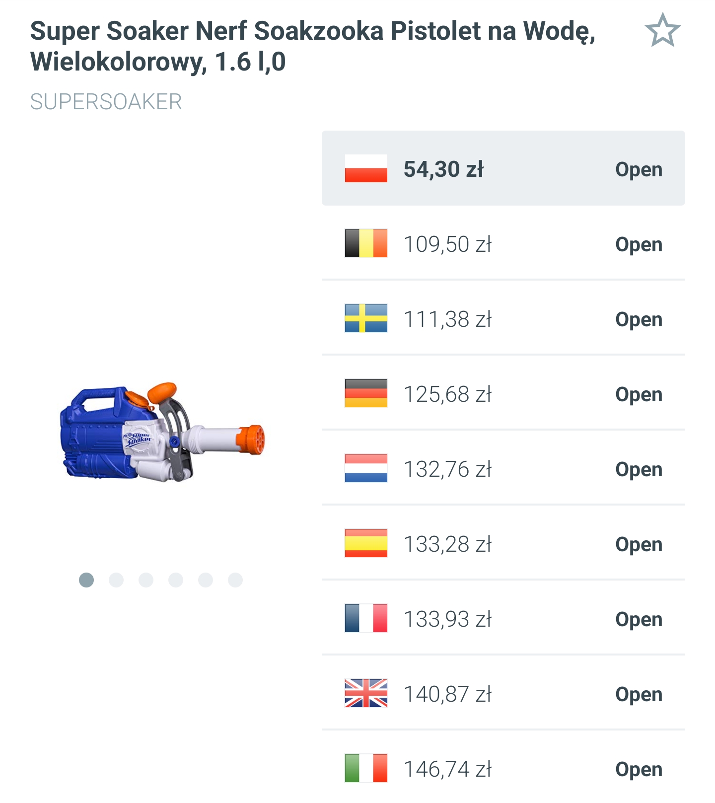 NERF Super Soaker Soakzooka - pistolet na wodę, 1.6L