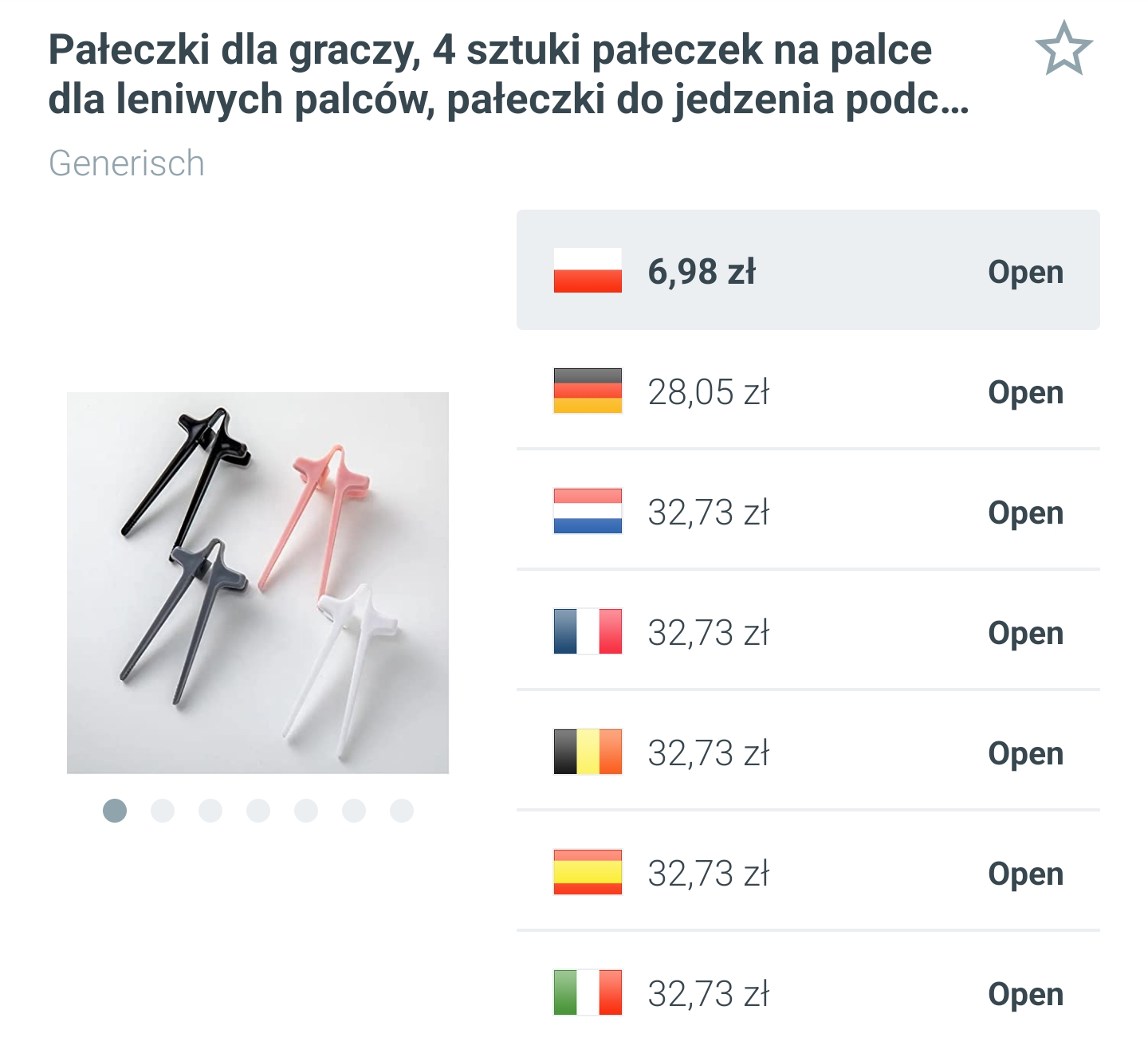 4 sztuki pałeczek gamingowych do jedzenia podczas gry