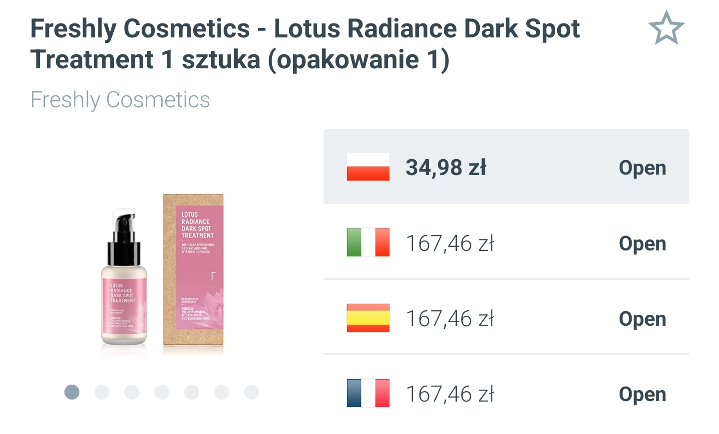 Krem na przebarwienia Freshly Cosmetics - Lotus Radiance Dark Spot Treatment, 50ml