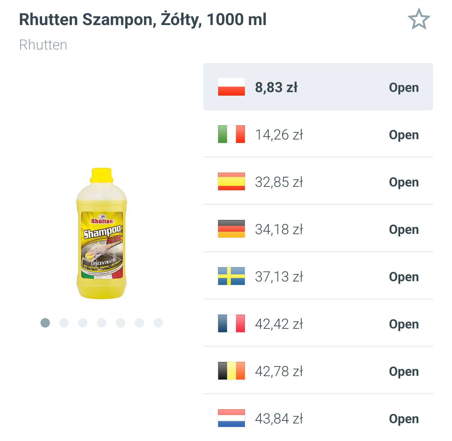 Szampon samochodowy Rhütten, 1000ml