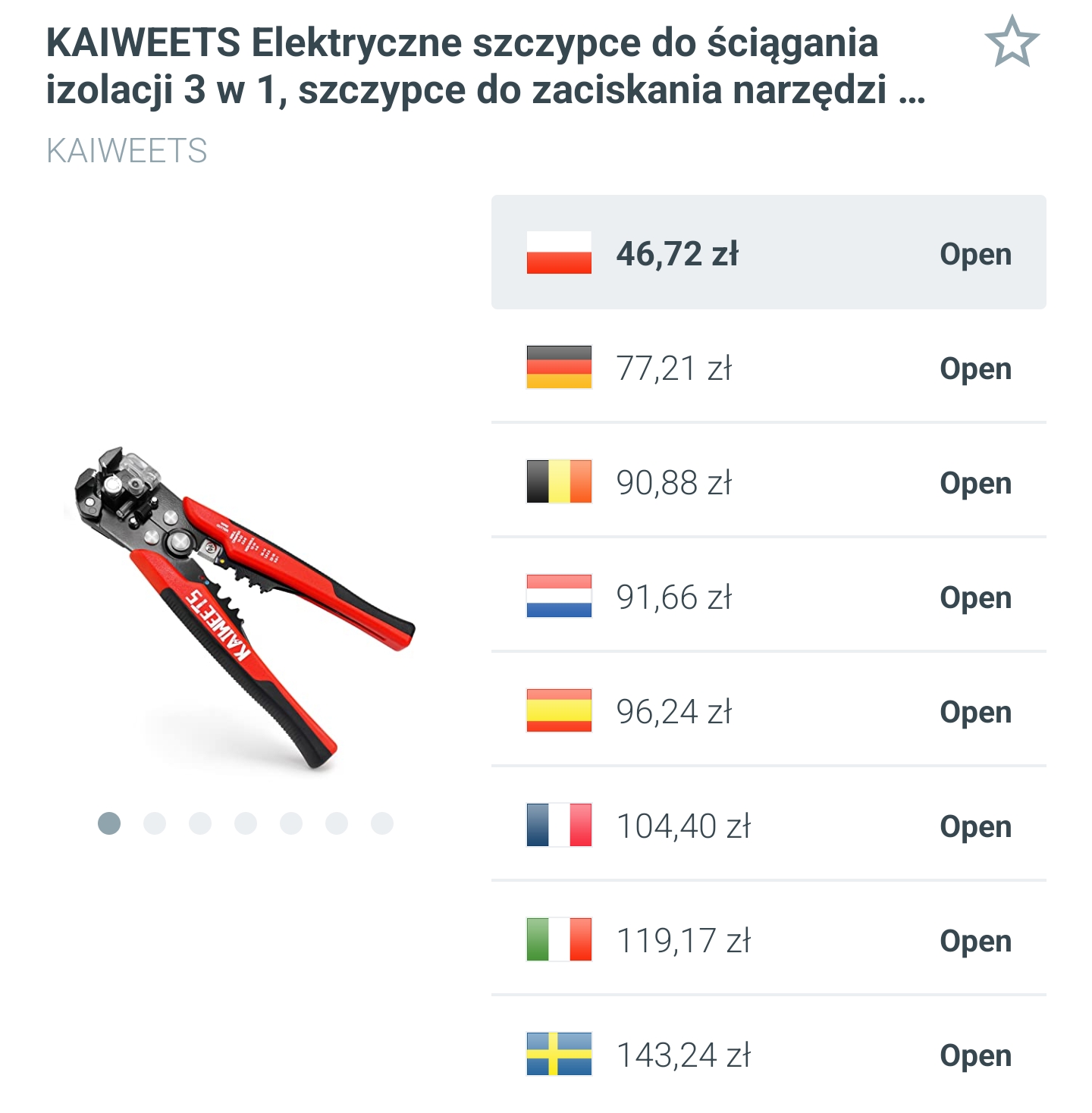 KAIWEETS - elektryczne szczypce do ściągania izolacji 3w1