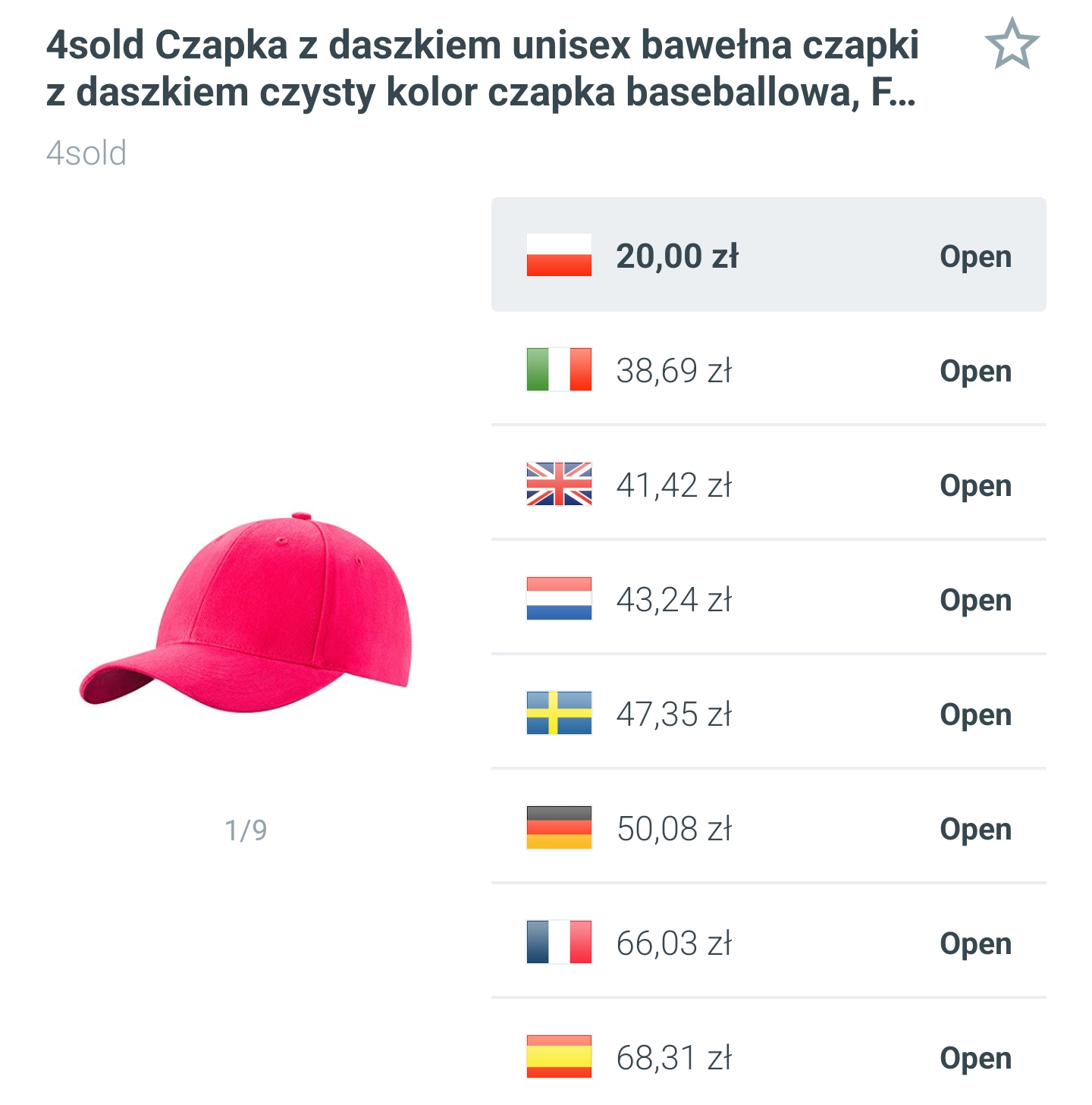 Czapka z daszkiem 4sold, Designed in Poland, fuchsia