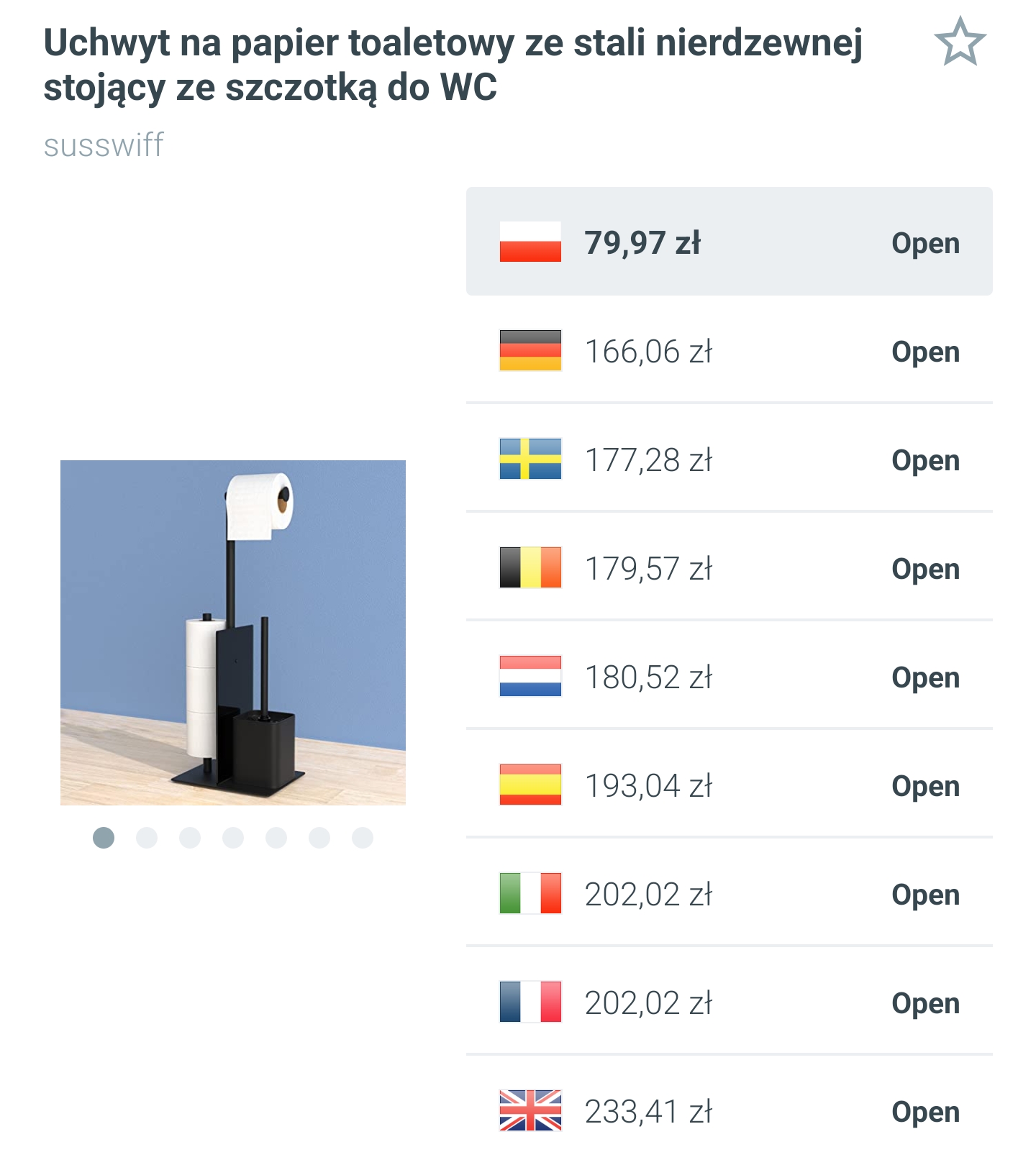 Stojący uchwyt na papier toaletowy ze stali nierdzewnej ze szczotką do WC