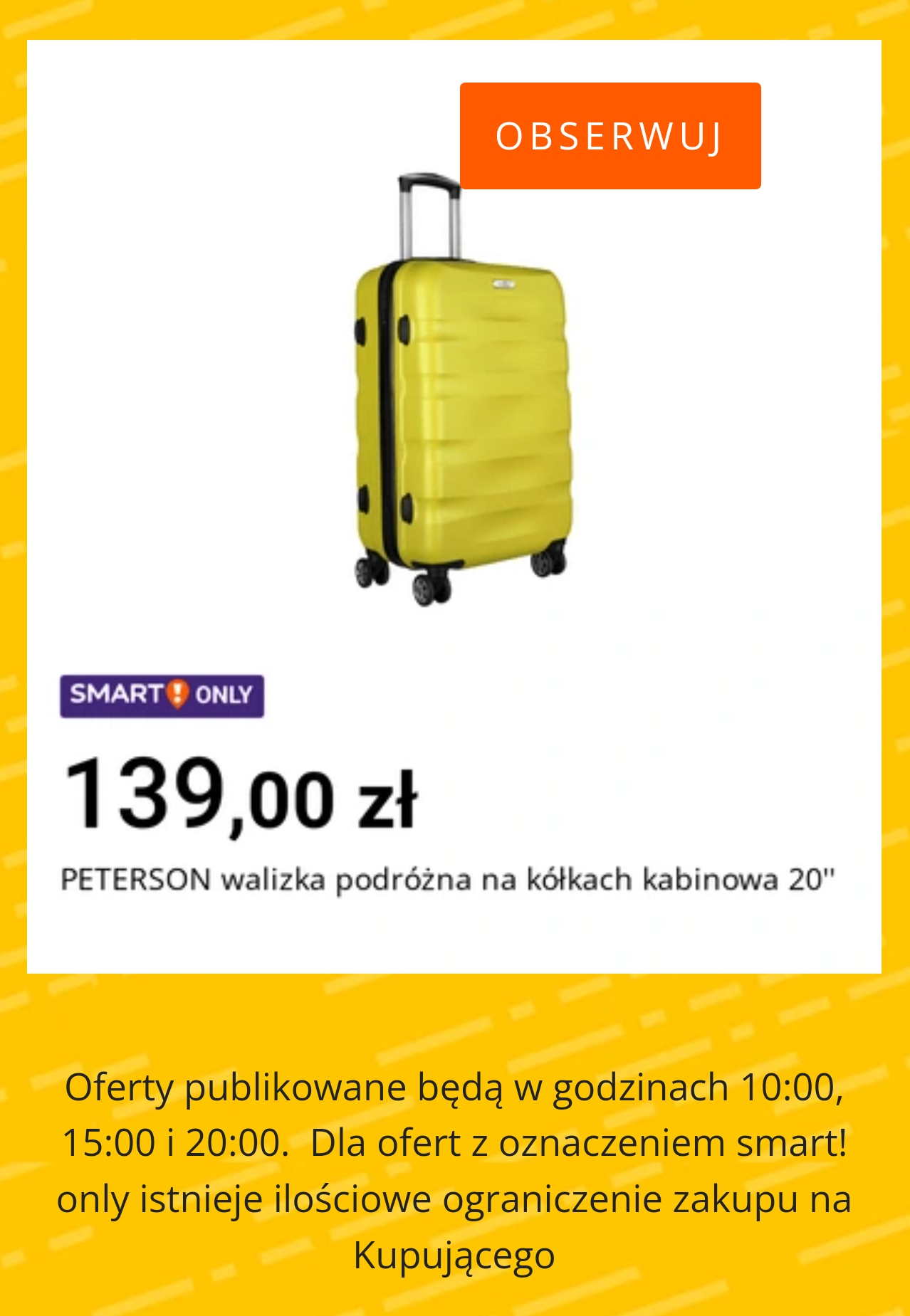 Walizka kabinowa Peterson 5806-W-S, 40L
