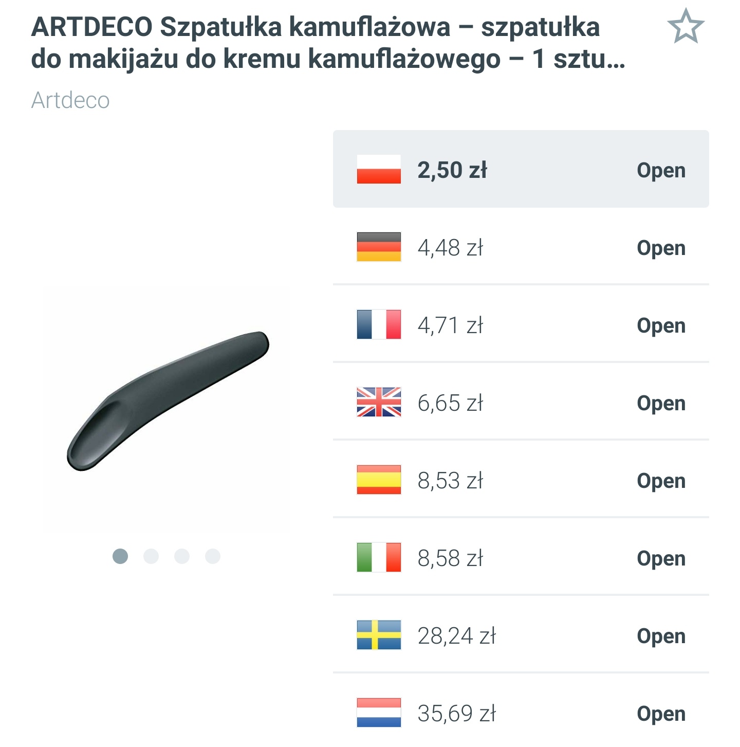 Szpatułka do kremów i podkładów Artfeco Camouflage