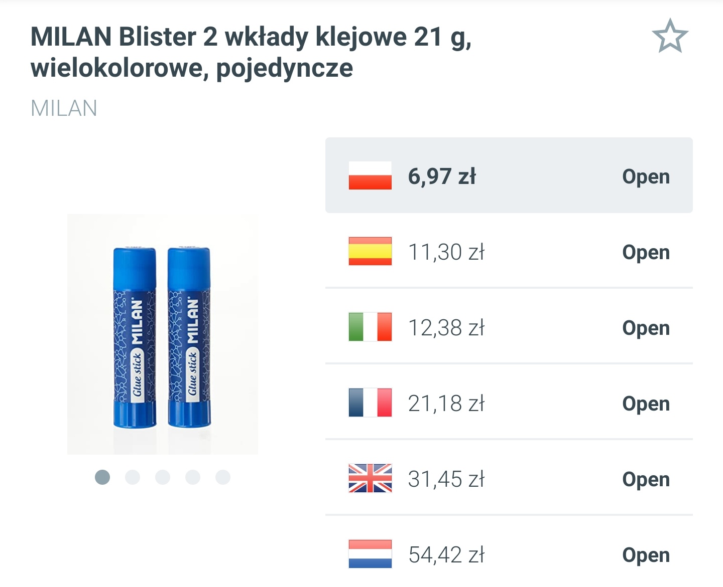 Klej w sztyfcie MILAN - dwupak, 2x21g