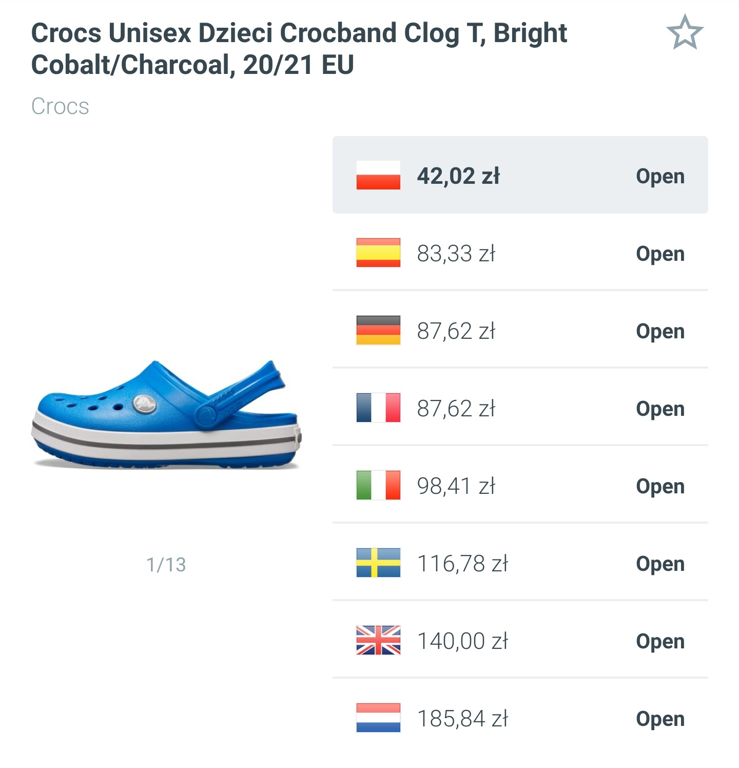Crocs Crocband Clog - chodaki dla dzieci