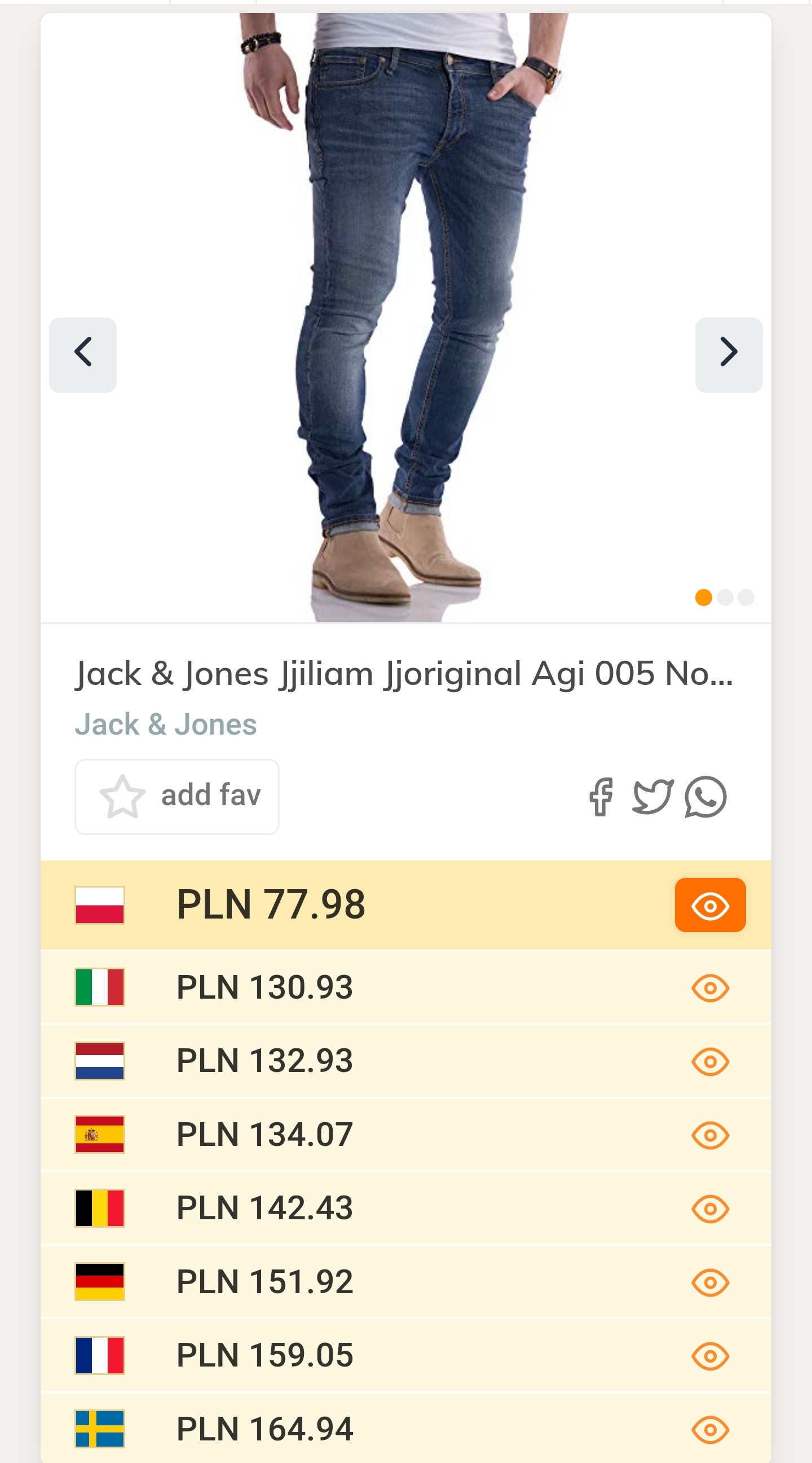 Męskie jeansy Jack&Jones - dopasowany krój, skinny - dużo rozmiarów