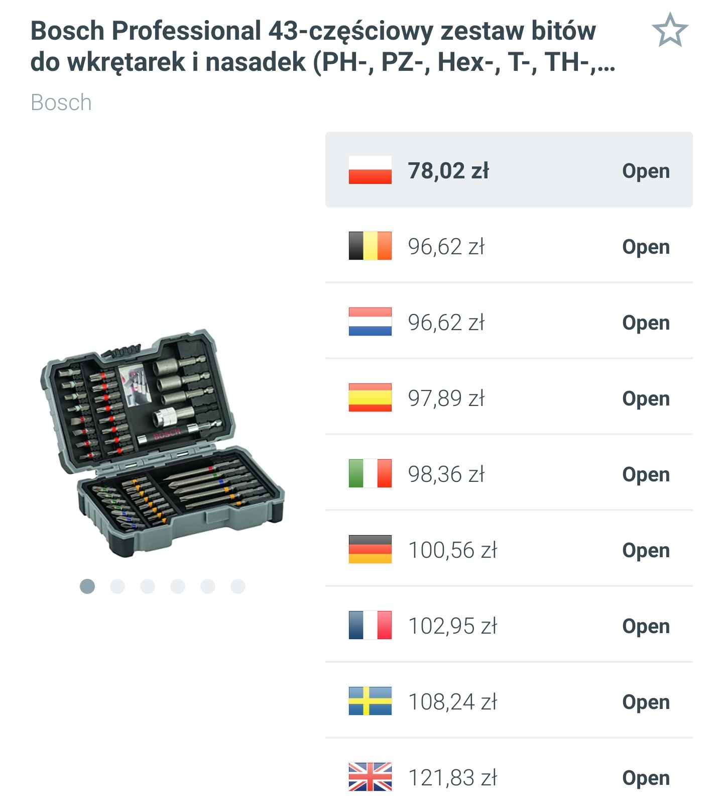 Bosch Professional 43-częściowy zestaw bitów do wkrętarek i nasadek