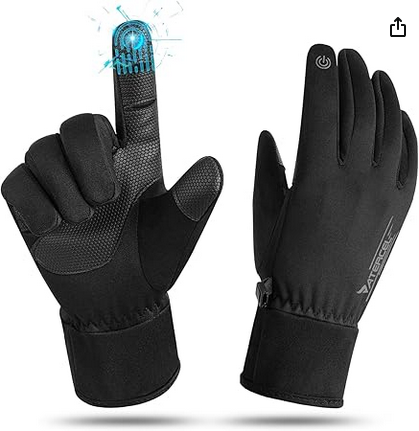 ATERCEL Rękawice zimowe, ciepłe rękawiczki rowerowe Amazon