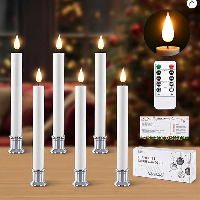 Brisun 6 bezpłomieniowych świec LED z pilotem zdalnego sterowania Amazon