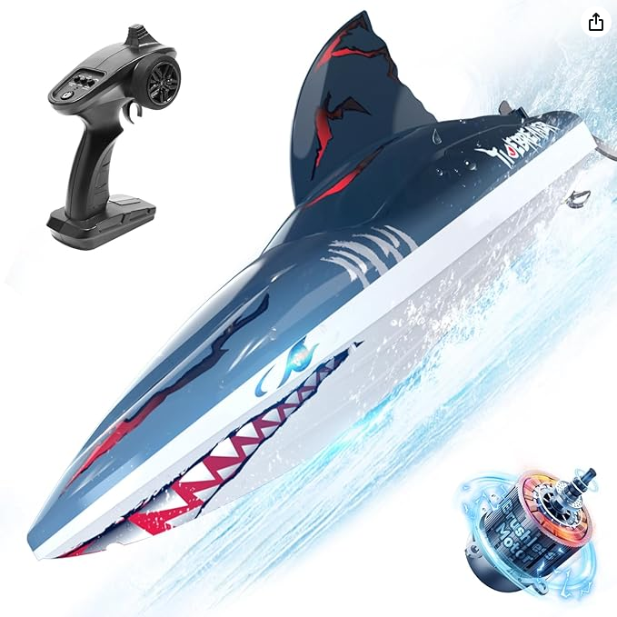 DEERC Zdalnie sterowana łódź RC, prędkość 48 km/h Amazon