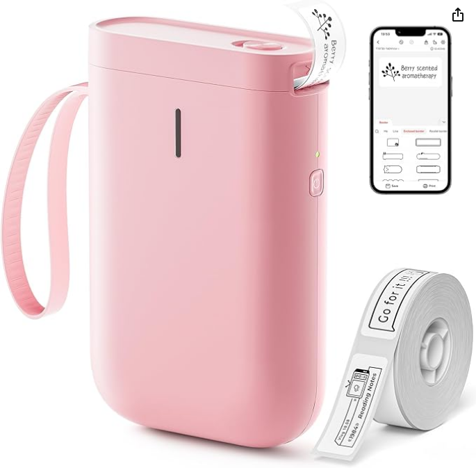 NIIMBOT D11 termiczna drukarka naklejek z 1 rolką białego papieru startowego Amazon