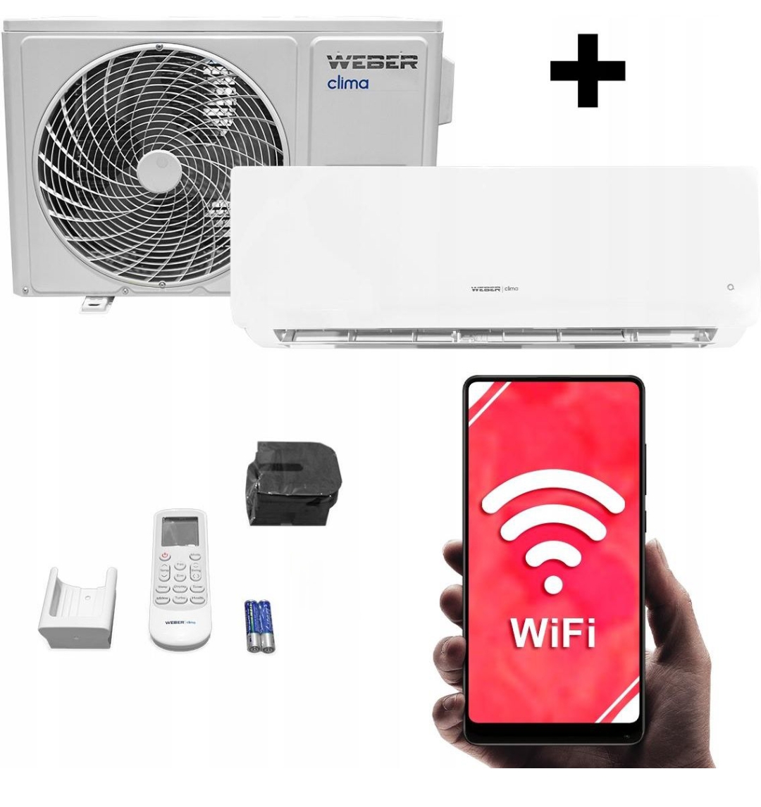 Klimatyzator ścienny WEBER CLIMA Q 3,4 kW + 4D + WiFi