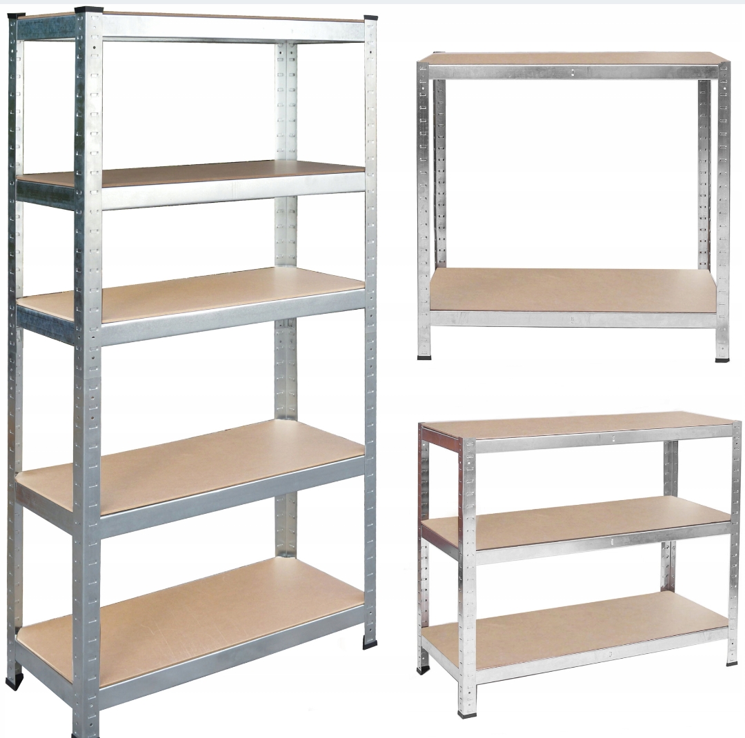 REGAŁ MAGAZYNOWY 2w1 METALOWY DO GARAŻU 875kg 180x90x40cm HUMBERG