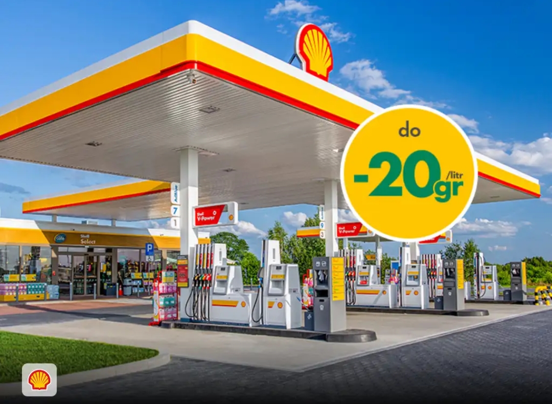 Shell -20 gr/litr na paliwa podstawowe 95 i Diesel, -10 gr/litr na LPG z aplikacją Lidl Plus, min. 25 litrów