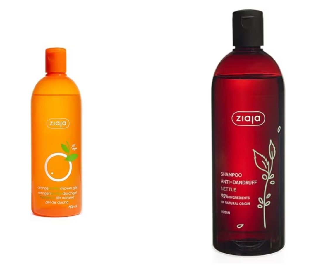 Ziaja 2 produkty Orange Butter Pokrzywa Zel pod Prysznic Szampon bundle