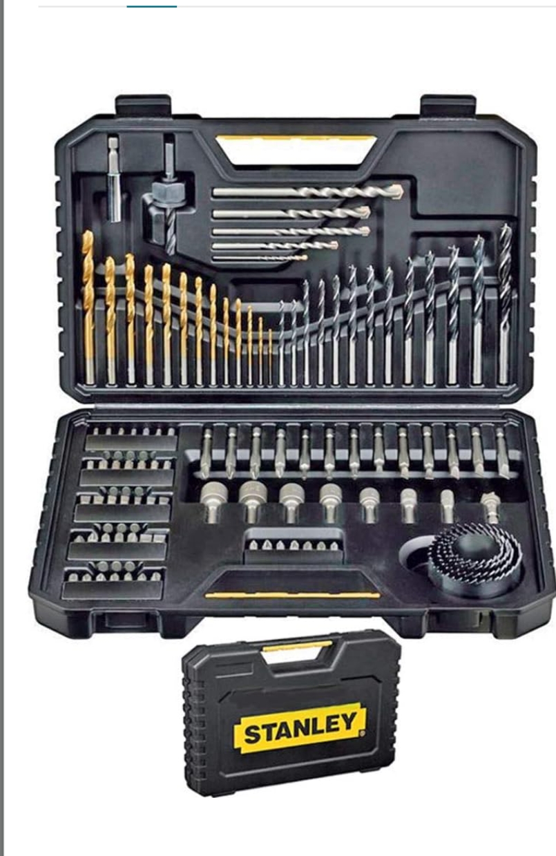 Stanley Sta7205-Xj Zestaw Wierteł, Czarny/Żółty, 100 Elementów